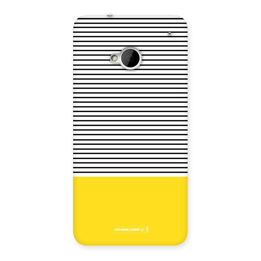 Bright Yellow Stripes Back Case for HTC One M7