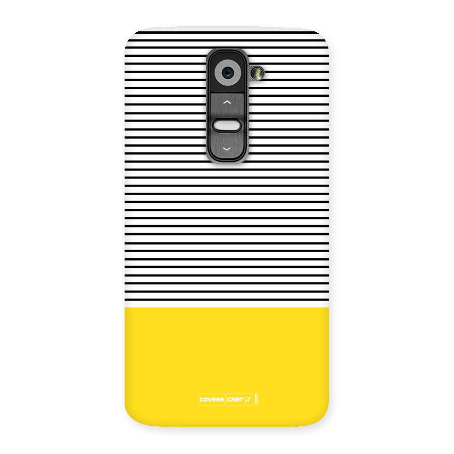 Bright Yellow Stripes Back Case for LG G2