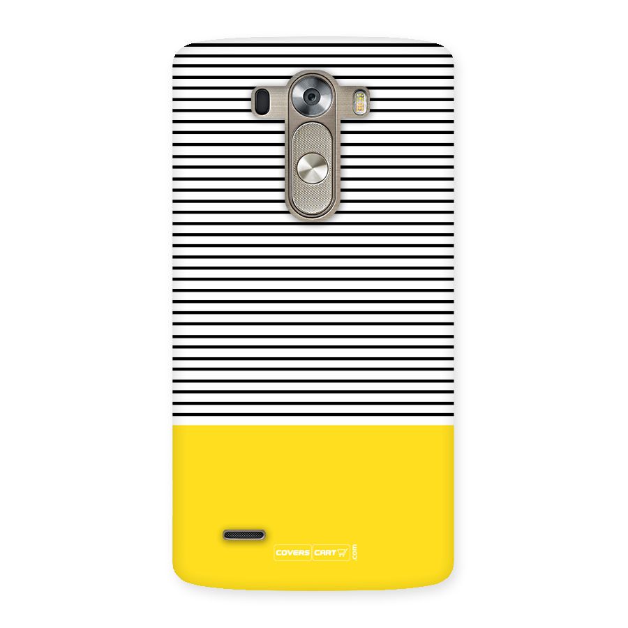 Bright Yellow Stripes Back Case for LG G3