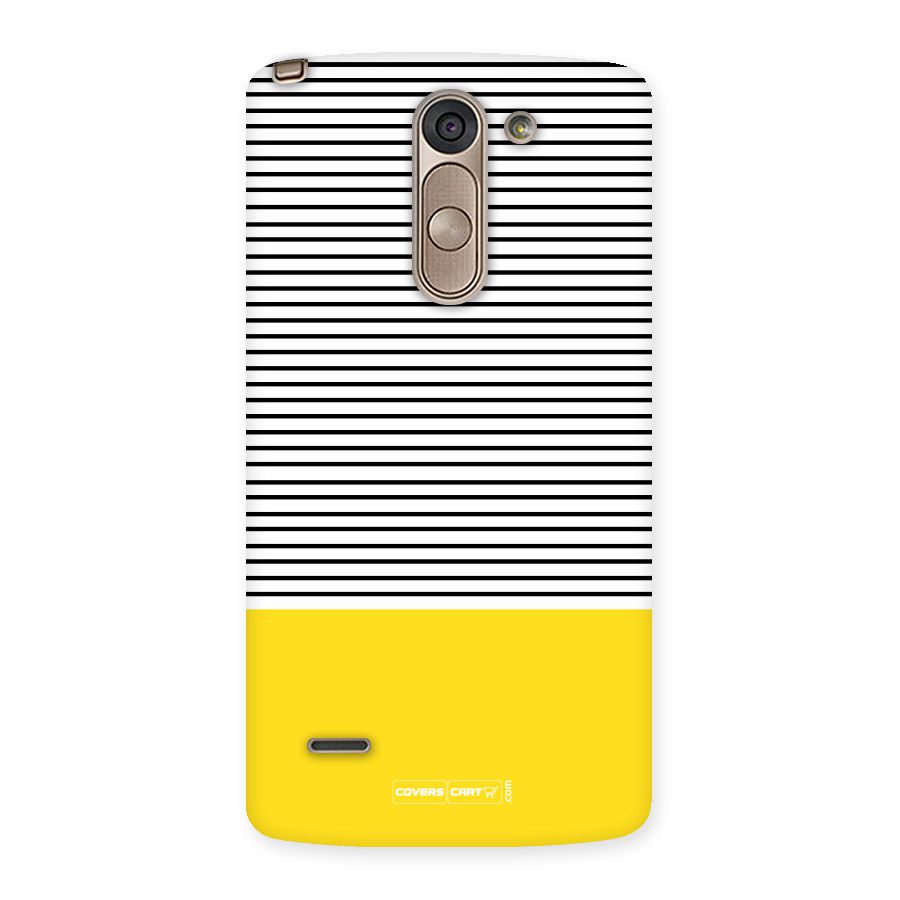 Bright Yellow Stripes Back Case for LG G3 Stylus