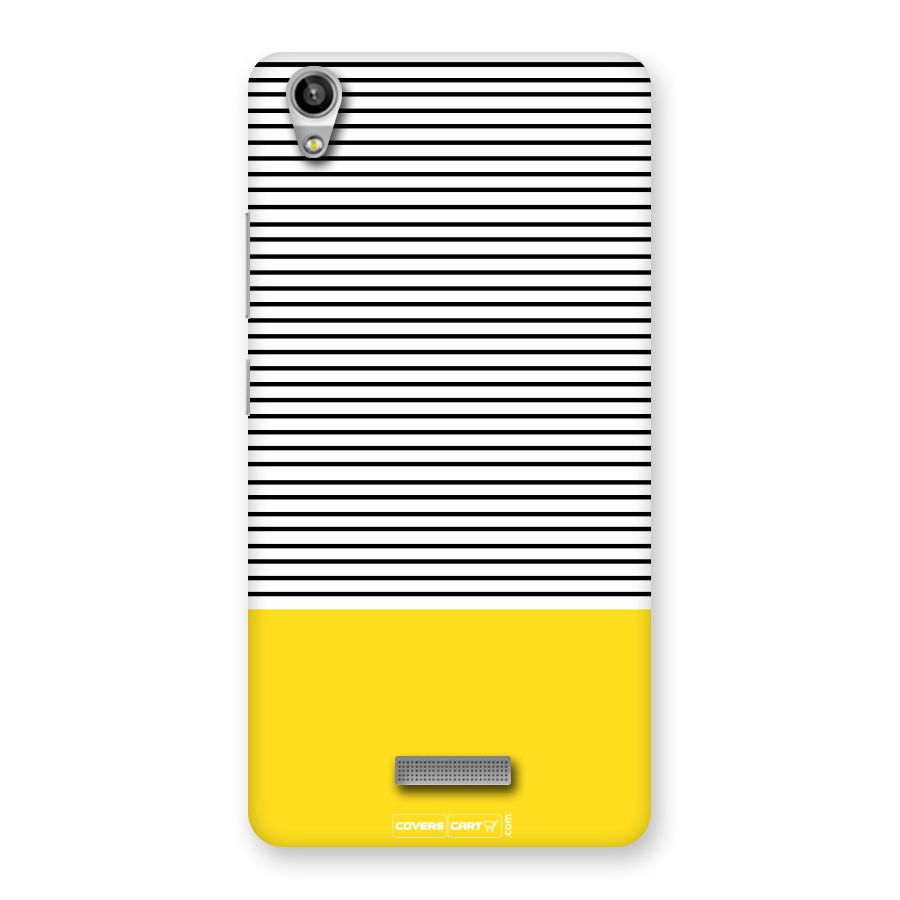 Bright Yellow Stripes Back Case for Lava-Pixel-V1