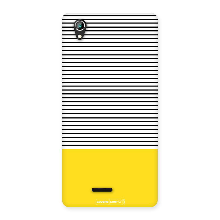 Bright Yellow Stripes Back Case for Lava Iris 800