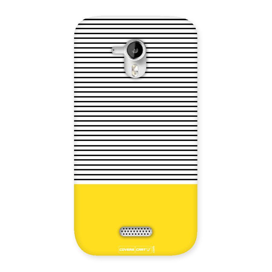 Bright Yellow Stripes Back Case for Micromax Canvas HD A116