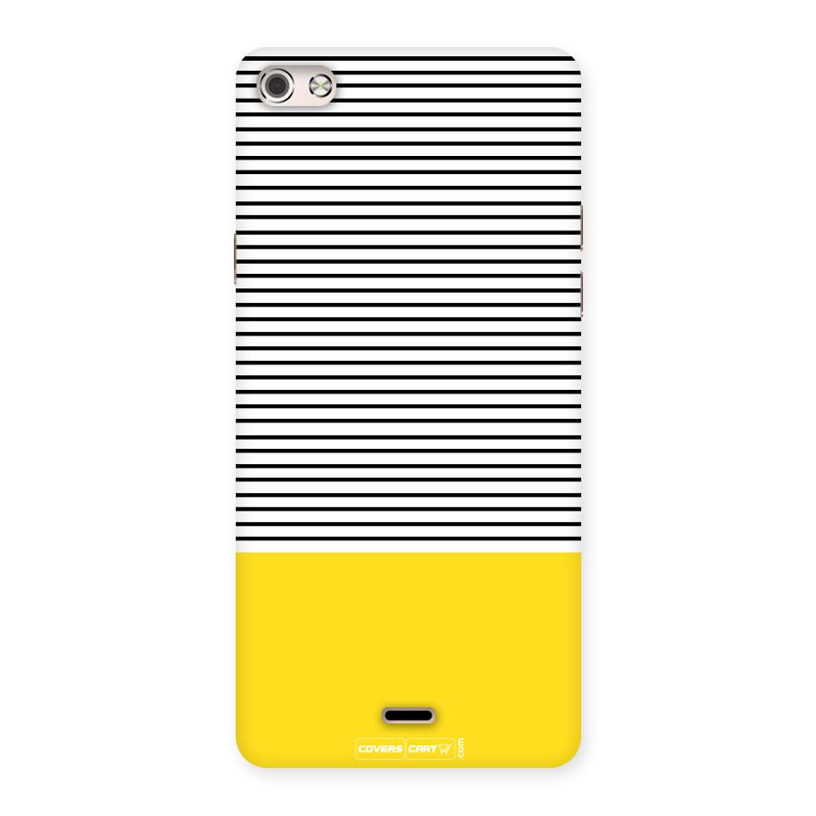 Bright Yellow Stripes Back Case for Micromax Canvas Silver 5