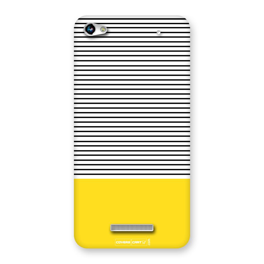 Bright Yellow Stripes Back Case for Micromax Hue 2