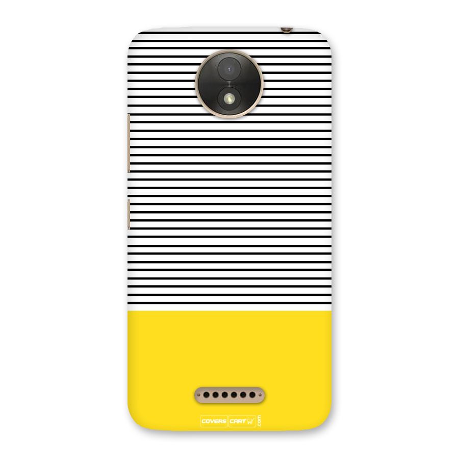 Bright Yellow Stripes Back Case for Moto C Plus