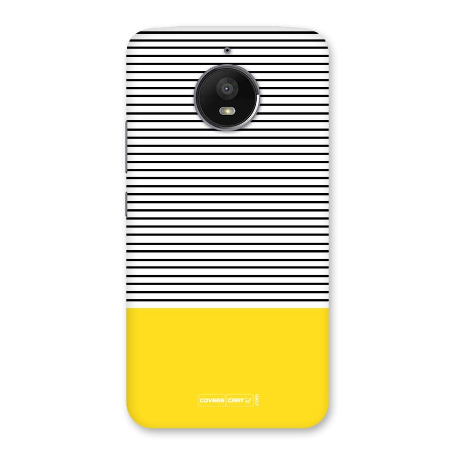 Bright Yellow Stripes Back Case for Moto E4 Plus