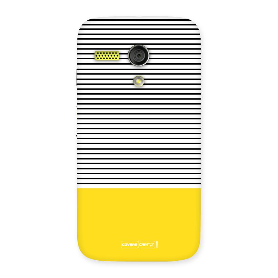 Bright Yellow Stripes Back Case for Moto G