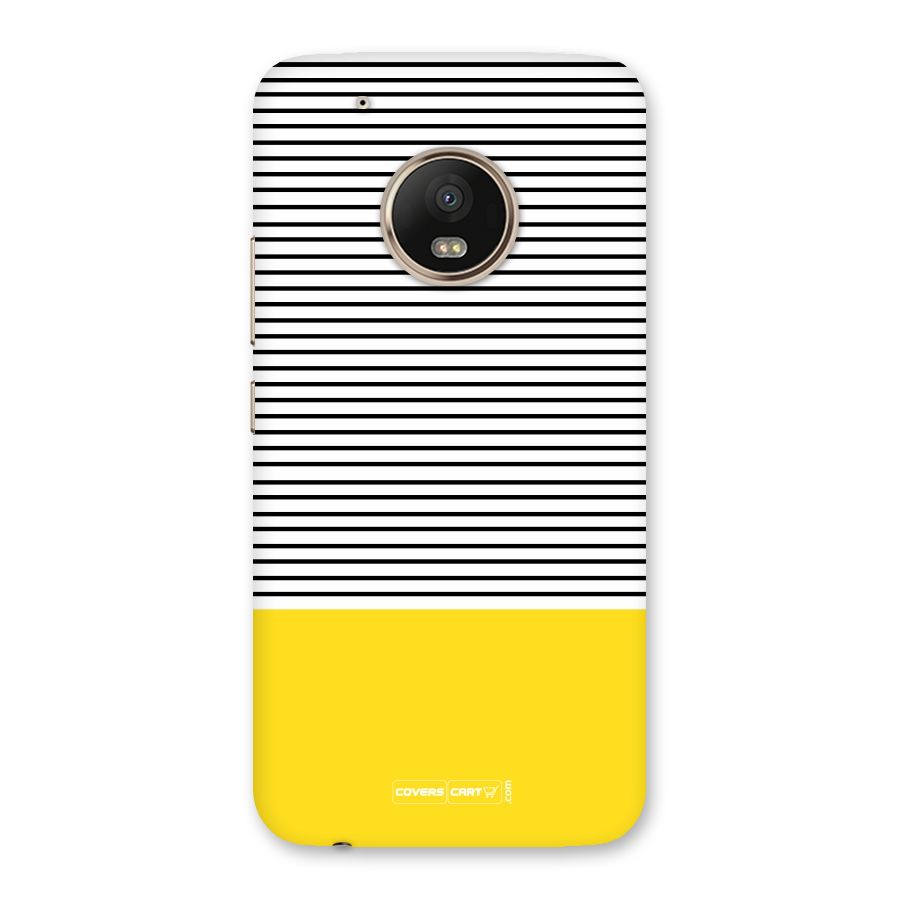 Bright Yellow Stripes Back Case for Moto G5 Plus