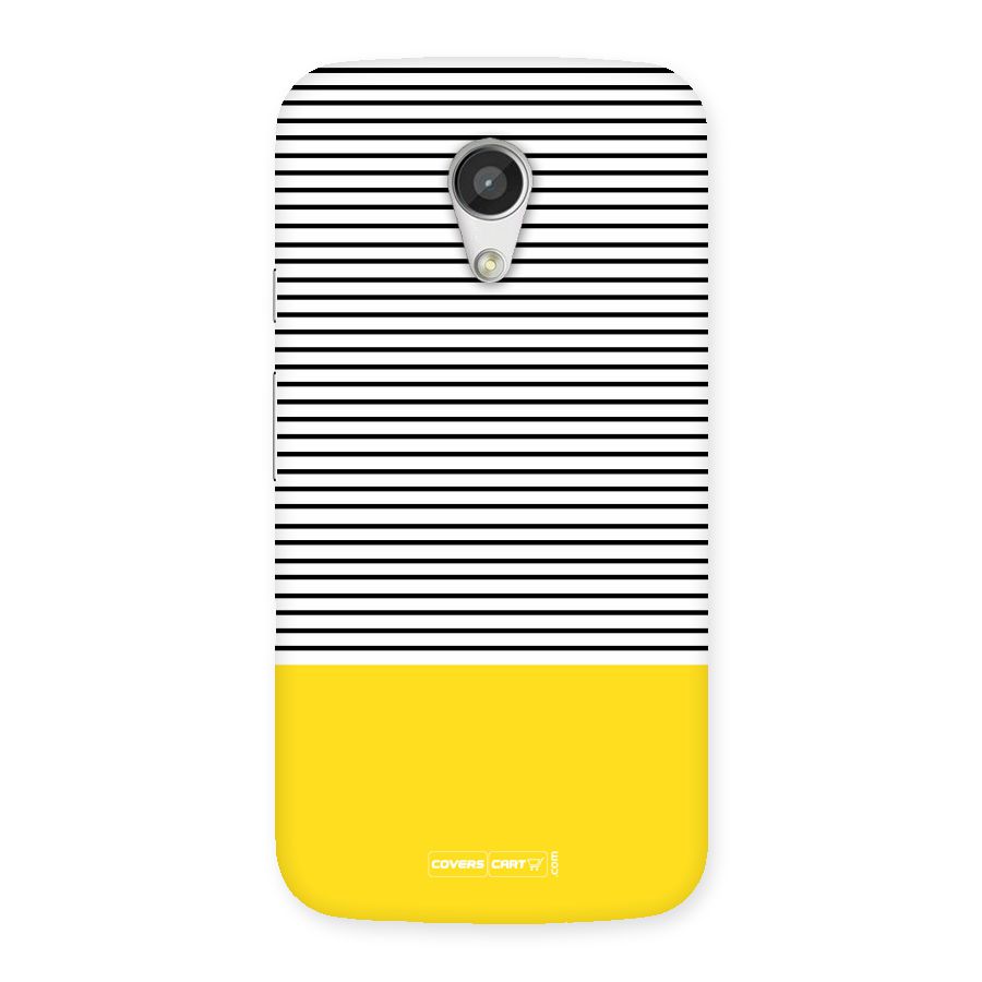 Bright Yellow Stripes Back Case for Moto G 2nd Gen