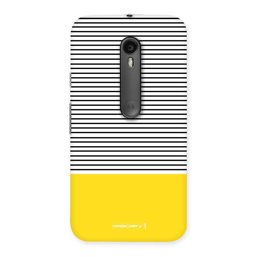Bright Yellow Stripes Back Case for Moto G Turbo
