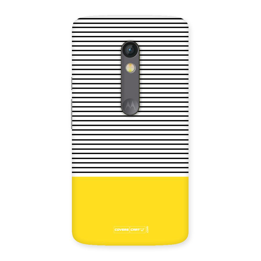 Bright Yellow Stripes Back Case for Moto X Play