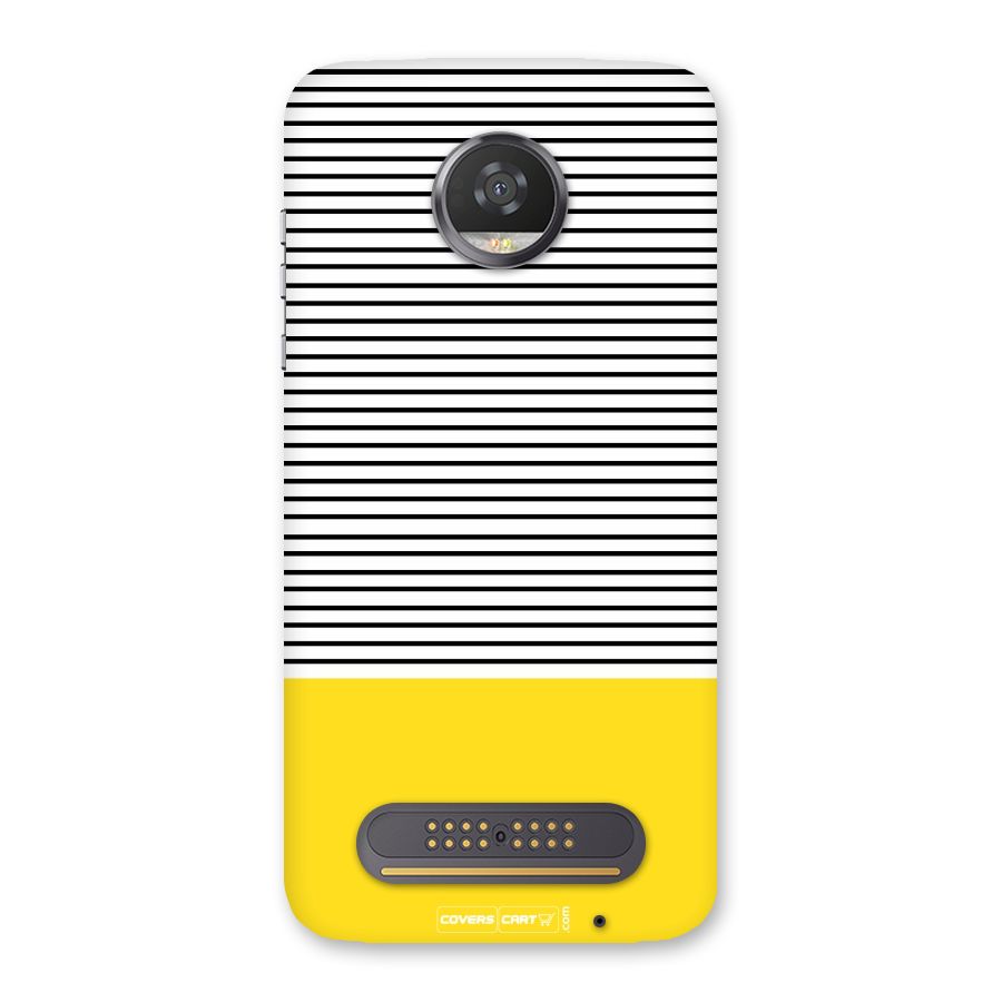 Bright Yellow Stripes Back Case for Moto Z2 Play
