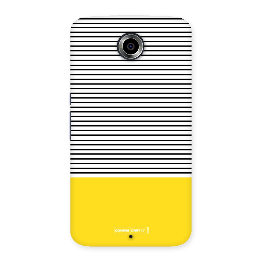 Bright Yellow Stripes Back Case for Nexsus 6