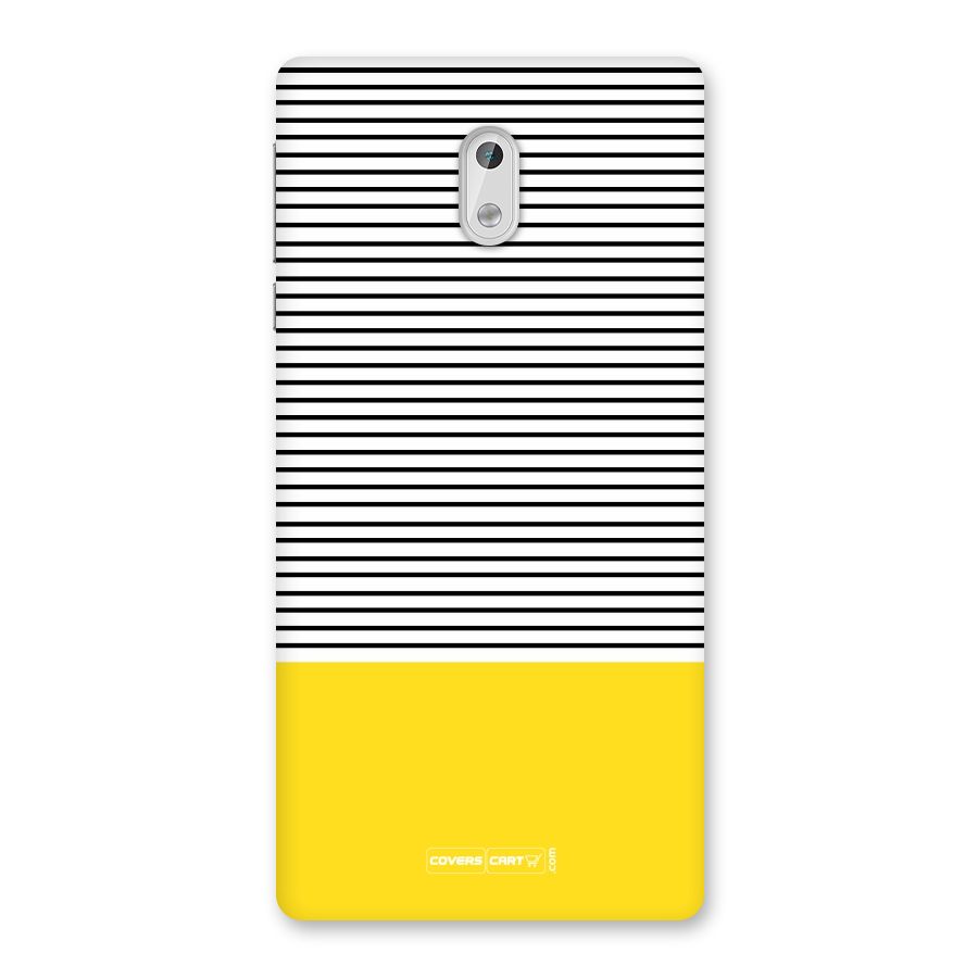 Bright Yellow Stripes Back Case for Nokia 3