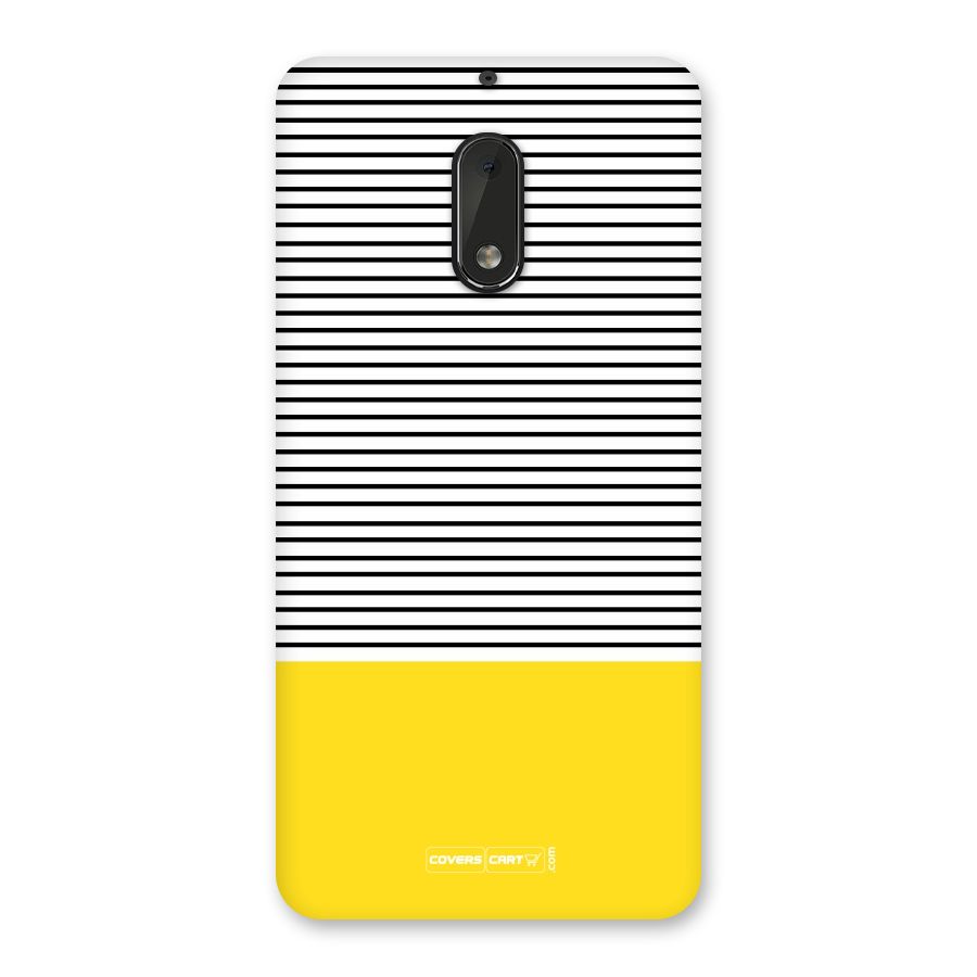 Bright Yellow Stripes Back Case for Nokia 6