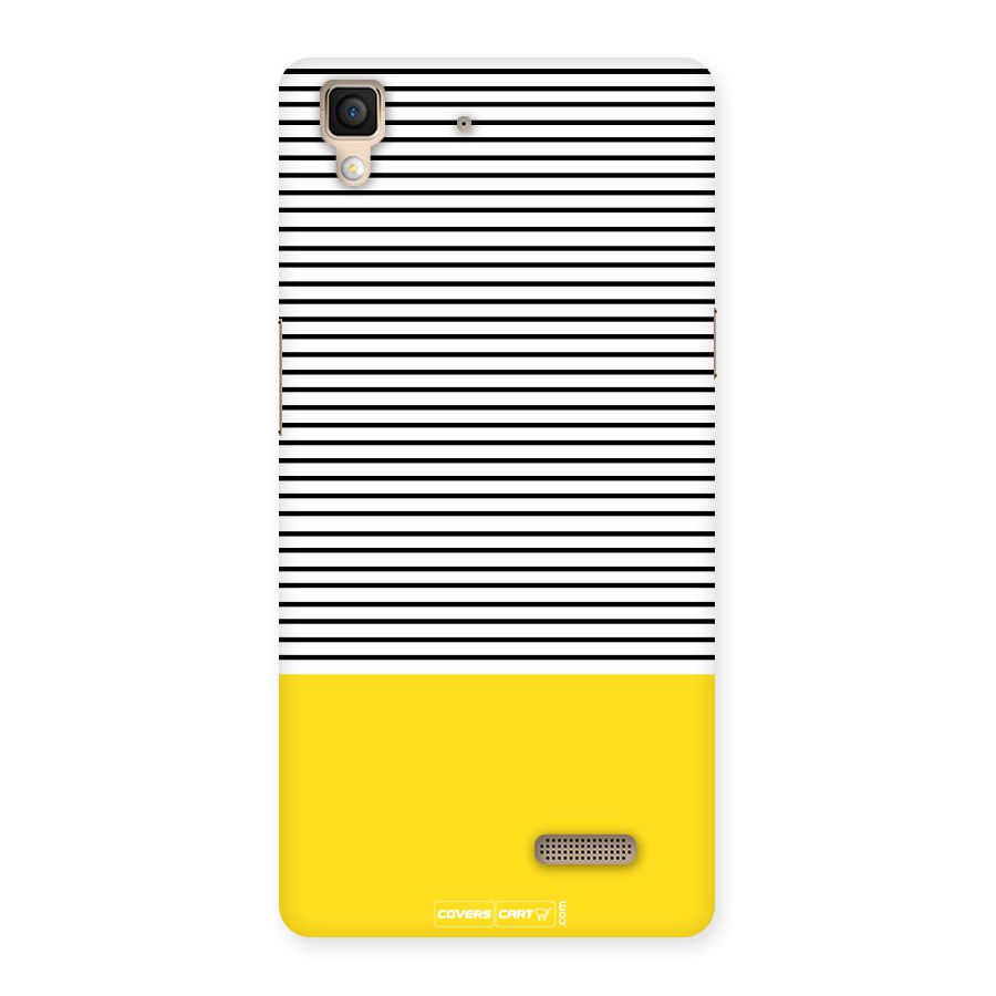 Bright Yellow Stripes Back Case for Oppo R7