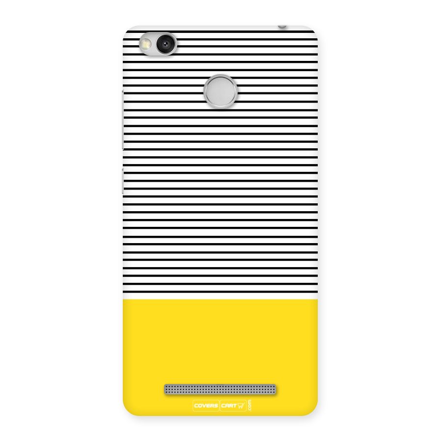 Bright Yellow Stripes Back Case for Redmi 3S Prime