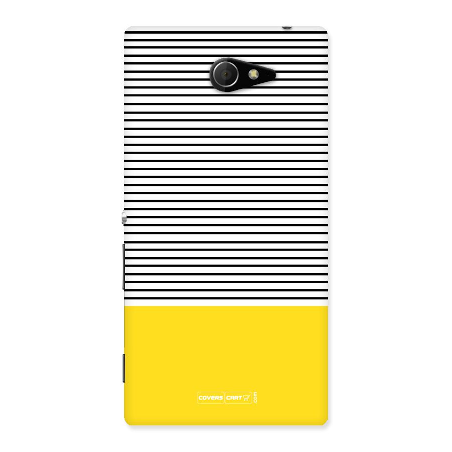 Bright Yellow Stripes Back Case for Sony Xperia M2