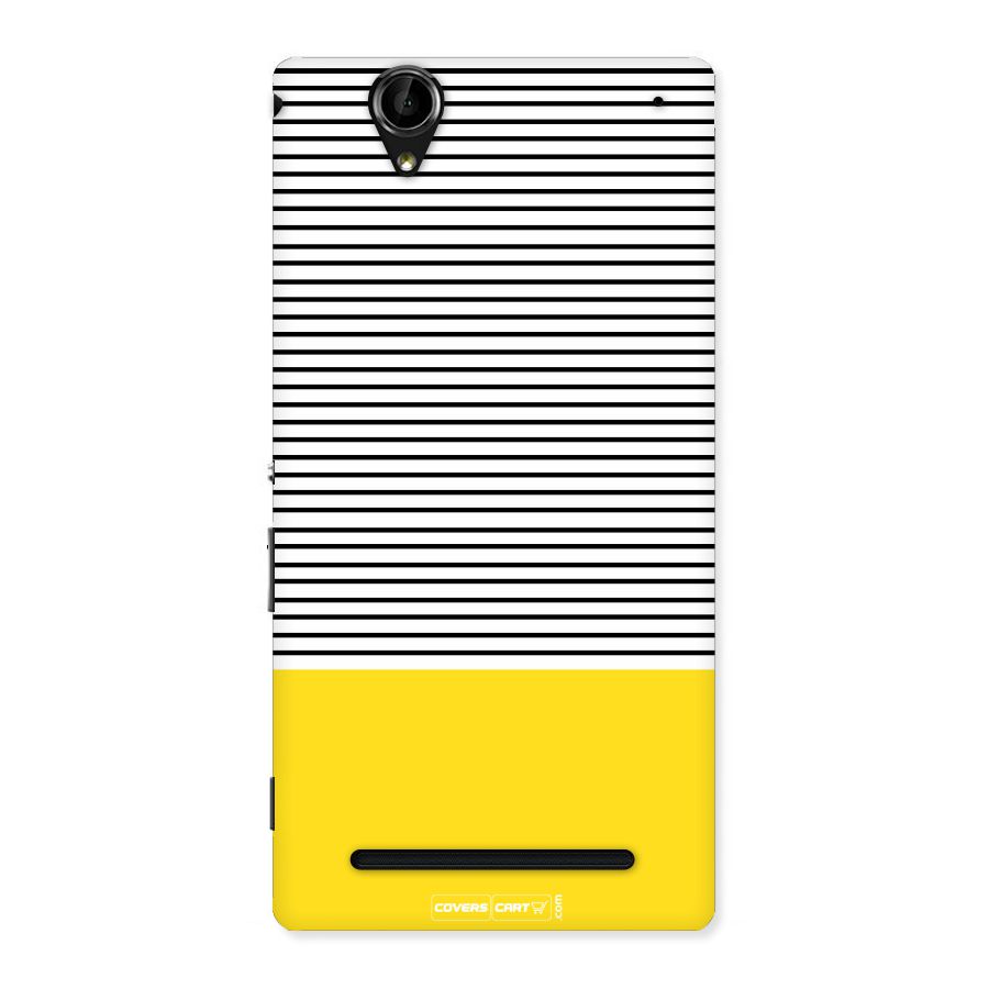 Bright Yellow Stripes Back Case for Sony Xperia T2