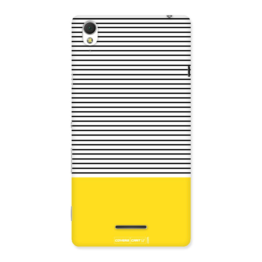 Bright Yellow Stripes Back Case for Sony Xperia T3