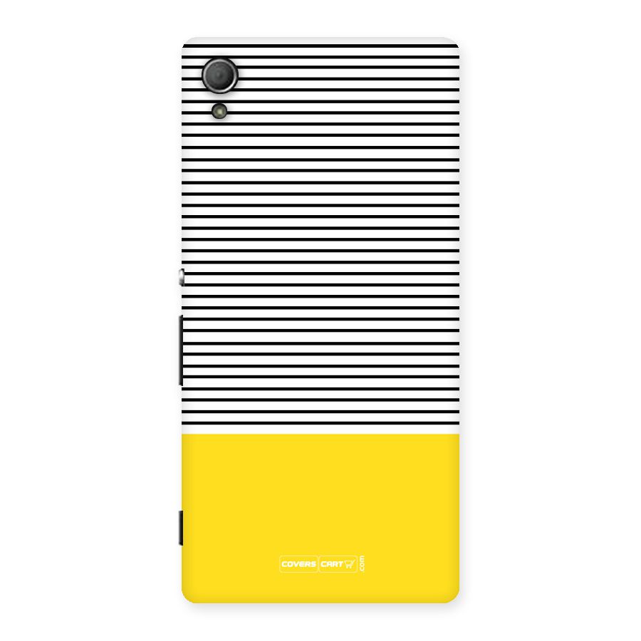 Bright Yellow Stripes Back Case for Xperia Z3 Plus
