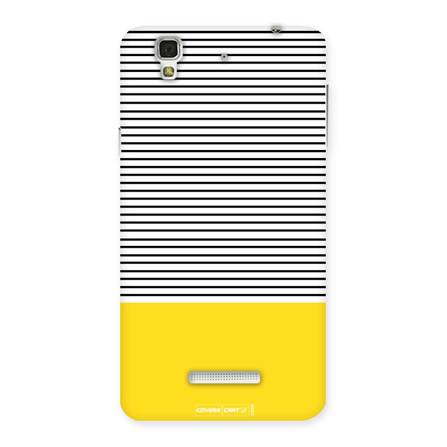 Bright Yellow Stripes Back Case for Yu Yureka