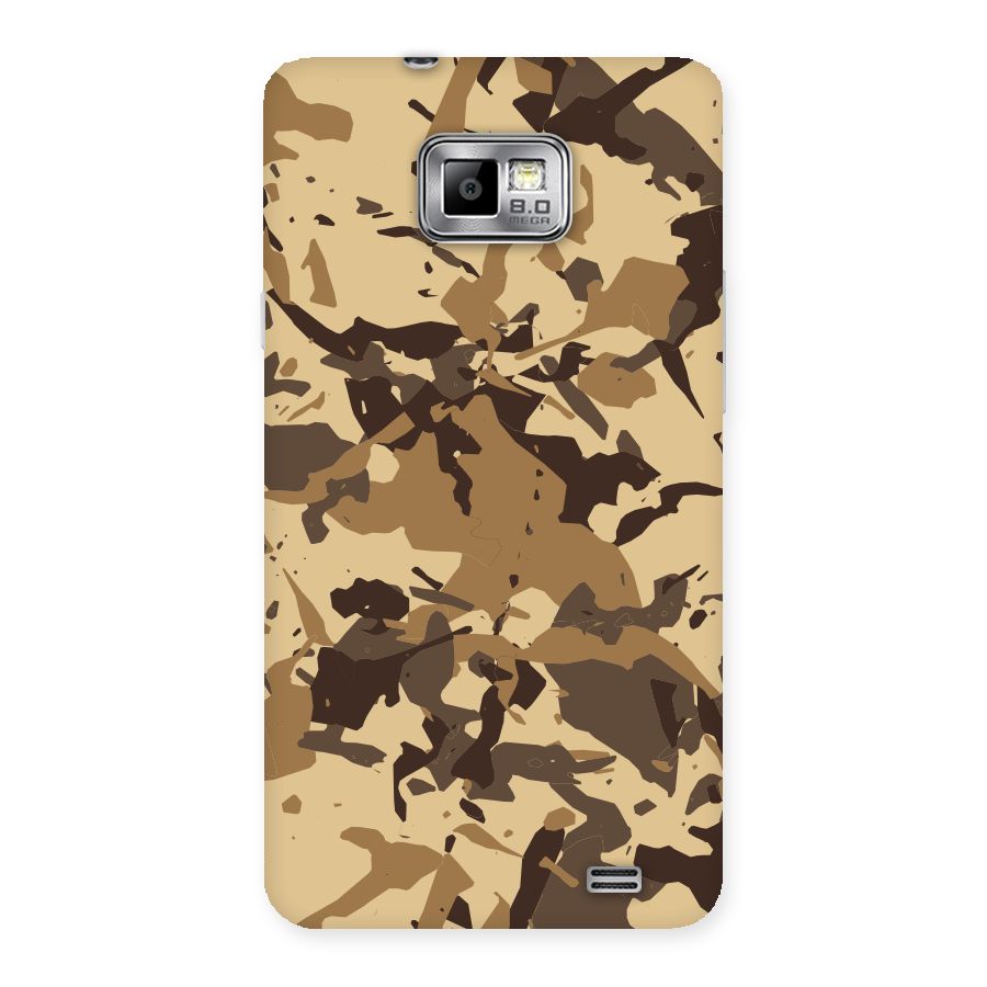 Brown Camouflage Army Back Case for Galaxy S2
