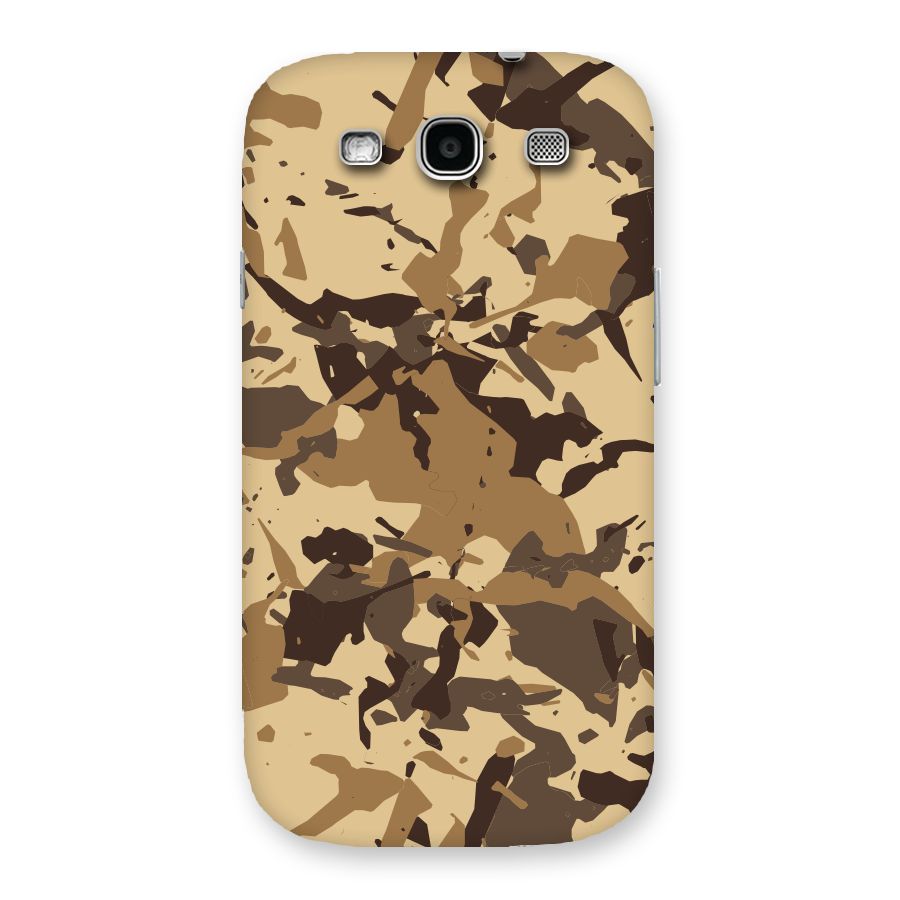 Brown Camouflage Army Back Case for Galaxy S3