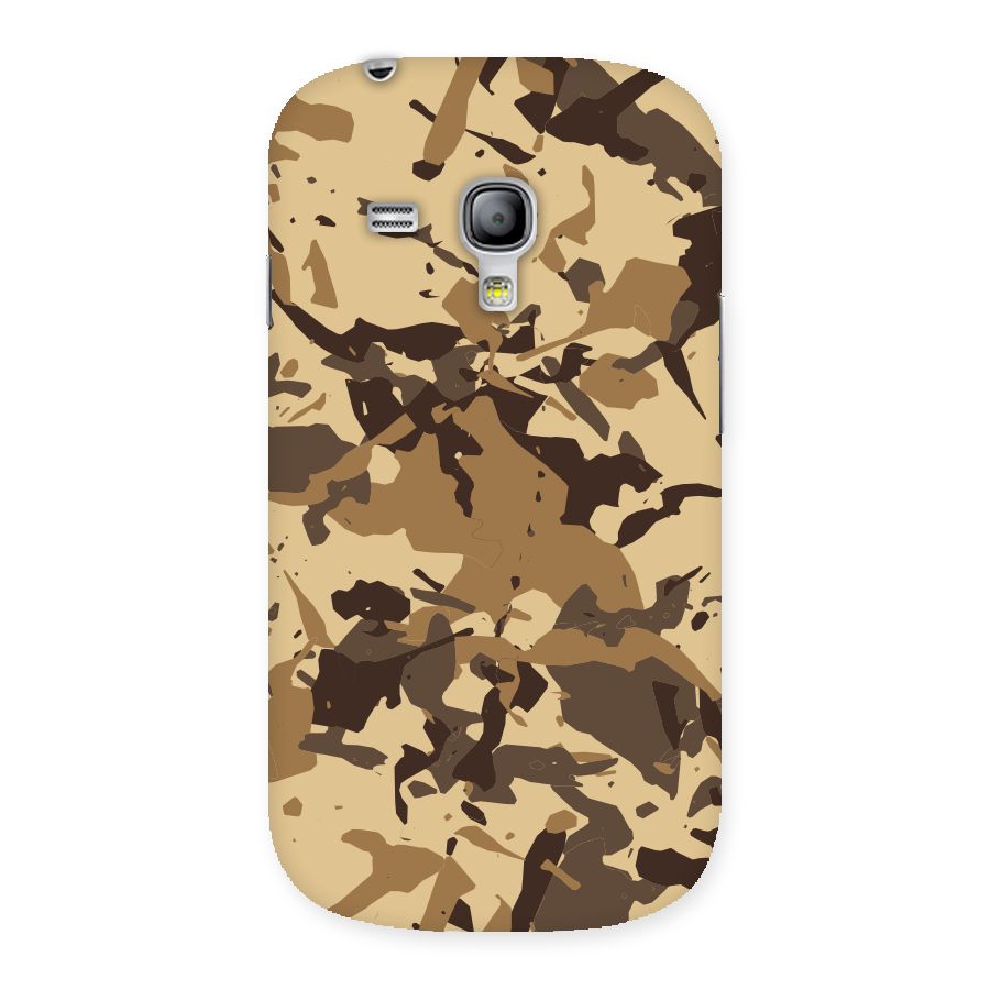 Brown Camouflage Army Back Case for Galaxy S3 Mini