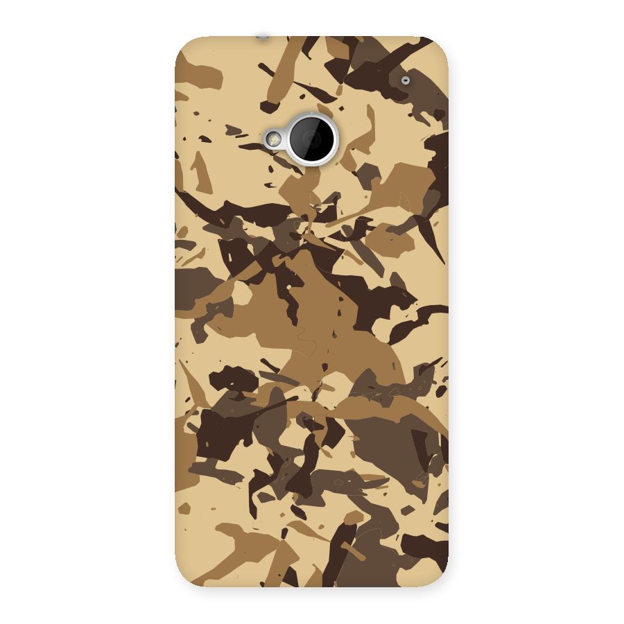 Brown Camouflage Army Back Case for HTC One M7