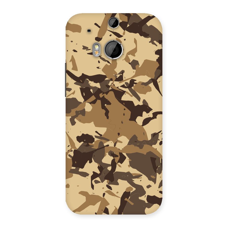 Brown Camouflage Army Back Case for HTC One M8