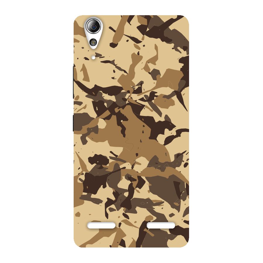 Brown Camouflage Army Back Case for Lenovo A6000 Plus