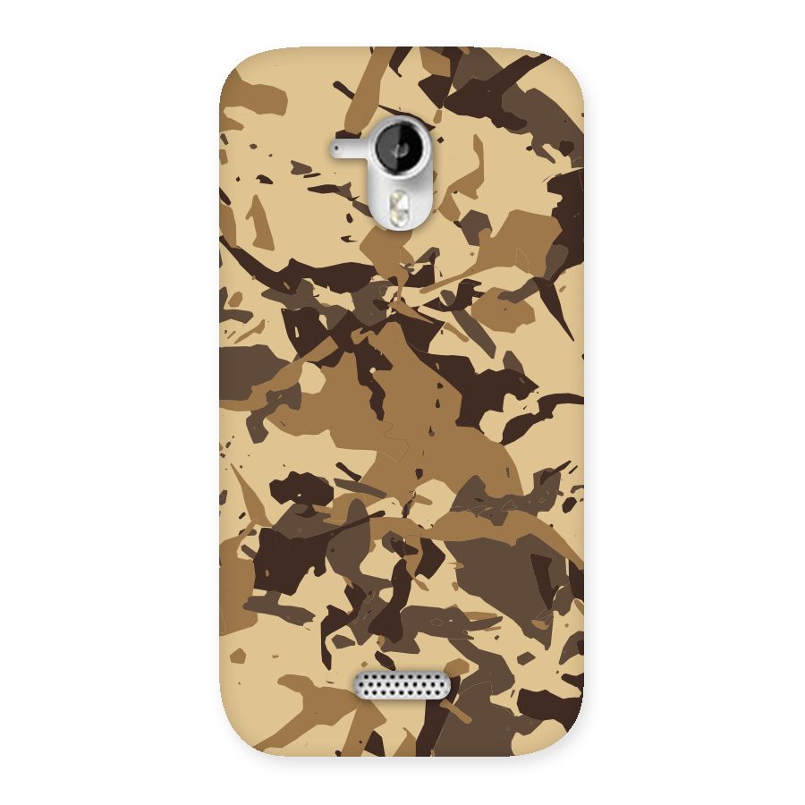 Brown Camouflage Army Back Case for Micromax Canvas HD A116