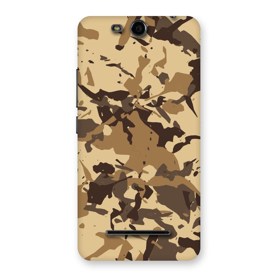 Brown Camouflage Army Back Case for Micromax Canvas Juice 3 Q392