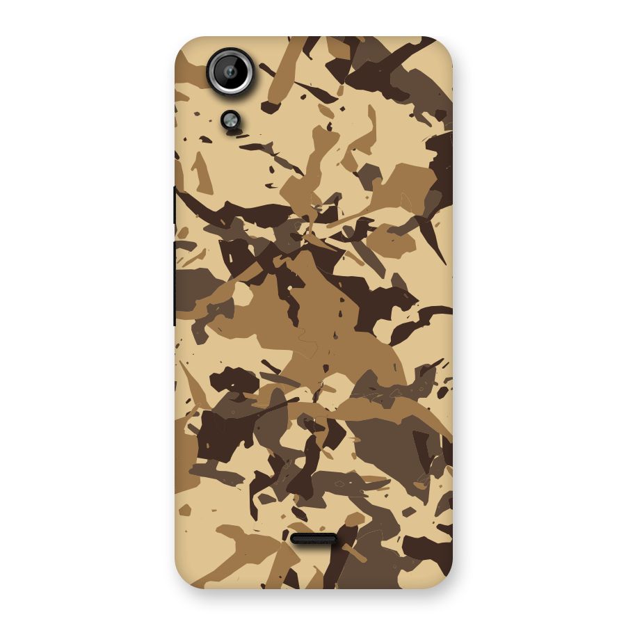 Brown Camouflage Army Back Case for Micromax Canvas Selfie Lens Q345