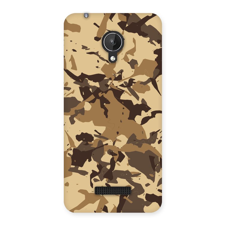 Brown Camouflage Army Back Case for Micromax Canvas Spark Q380