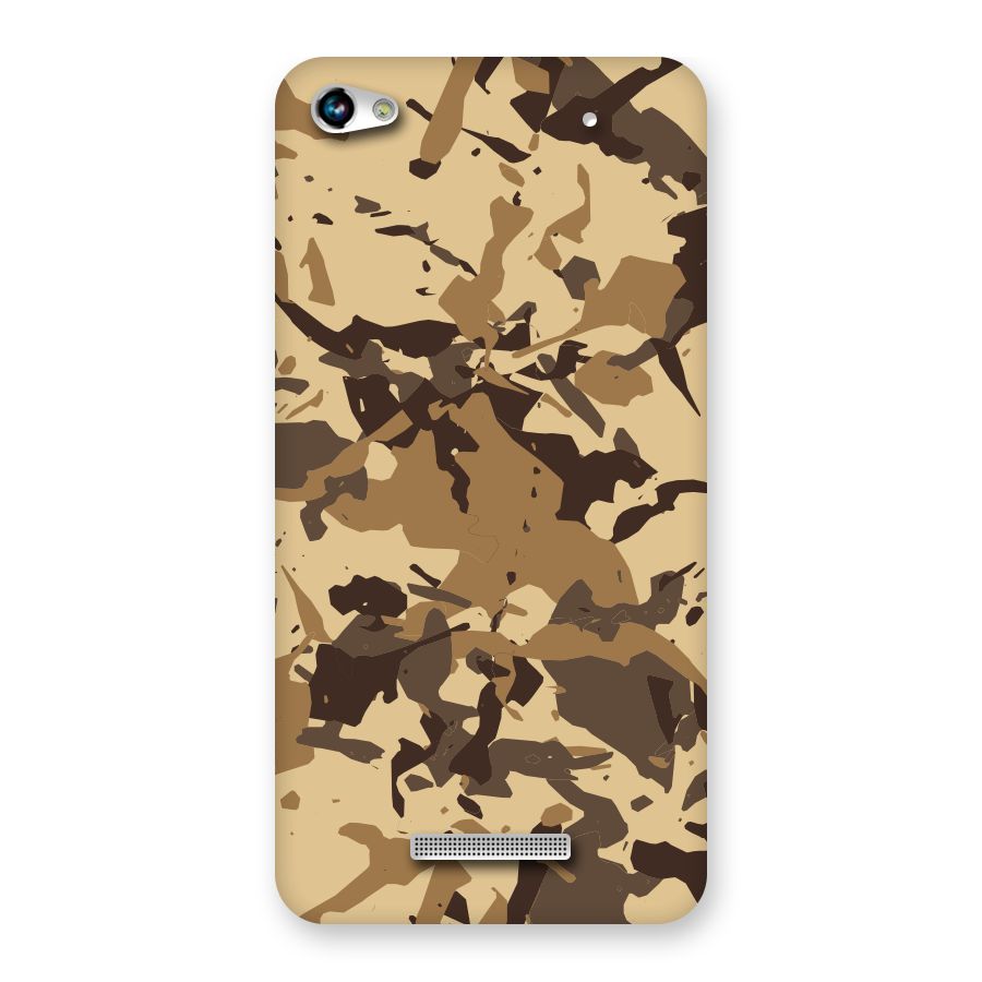 Brown Camouflage Army Back Case for Micromax Hue 2