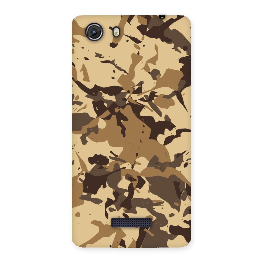 Brown Camouflage Army Back Case for Micromax Unite 3