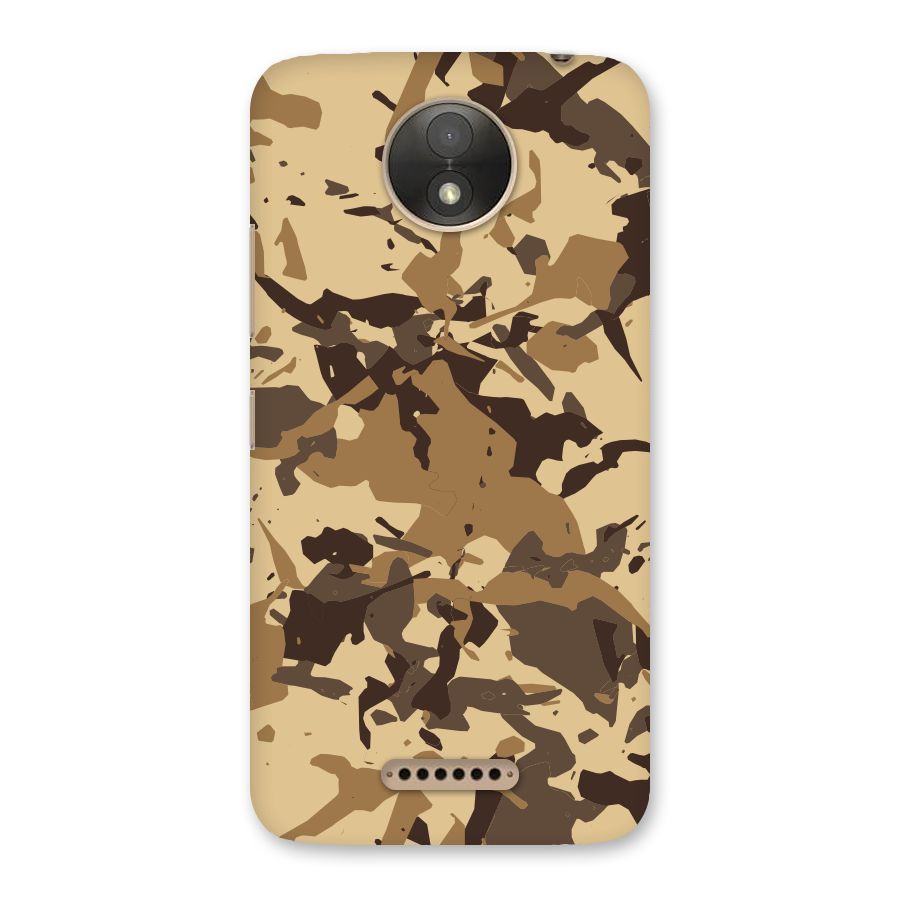Brown Camouflage Army Back Case for Moto C Plus