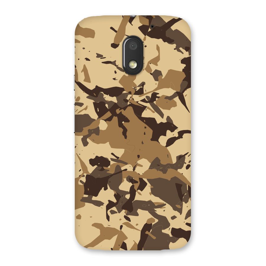 Brown Camouflage Army Back Case for Moto E3 Power
