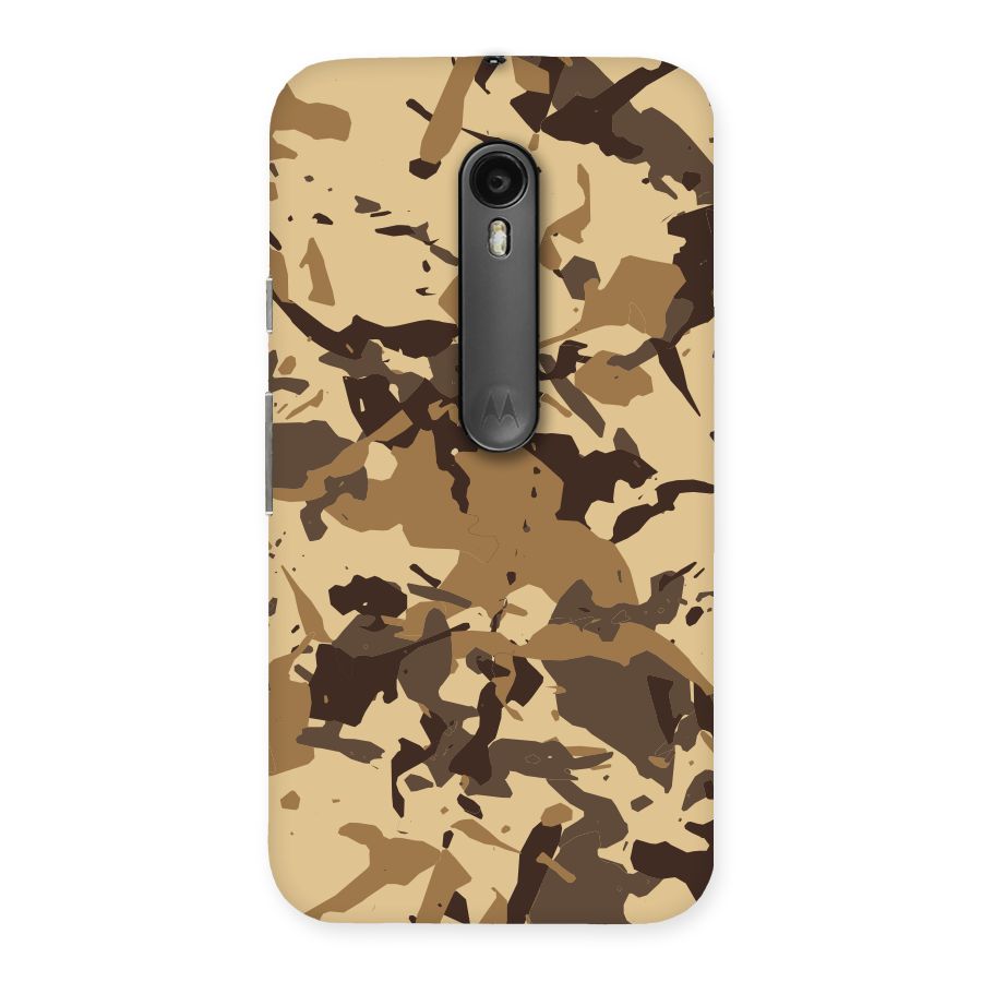Brown Camouflage Army Back Case for Moto G3