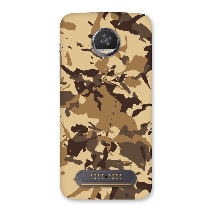 Brown Camouflage Army Back Case for Moto Z2 Play