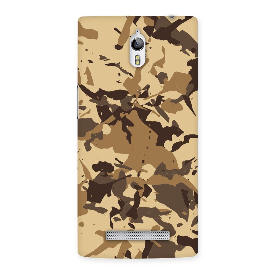 Brown Camouflage Army Back Case for Oppo Find 7