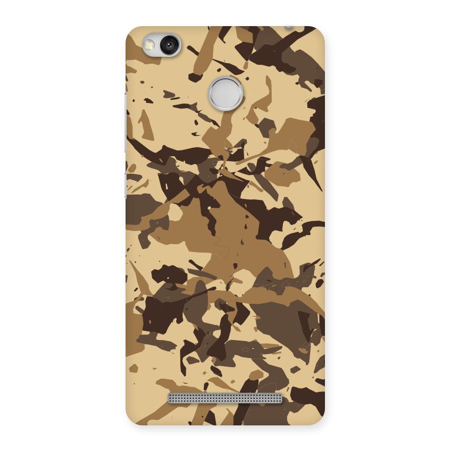 Brown Camouflage Army Back Case for Redmi 3S Prime