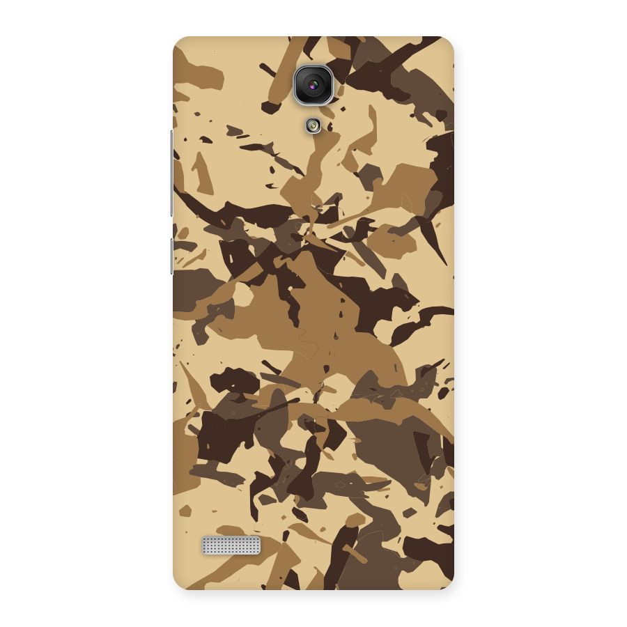 Brown Camouflage Army Back Case for Redmi Note
