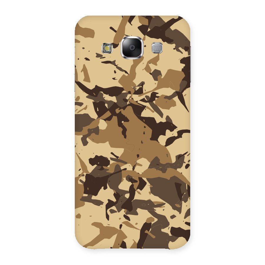 Brown Camouflage Army Back Case for Samsung Galaxy E5