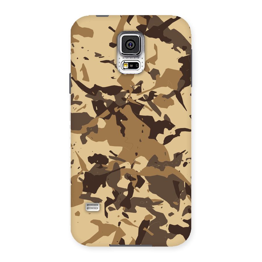 Brown Camouflage Army Back Case for Samsung Galaxy S5