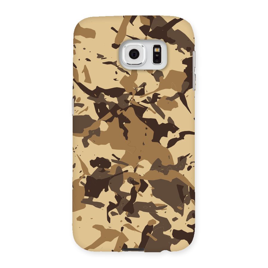 Brown Camouflage Army Back Case for Samsung Galaxy S6