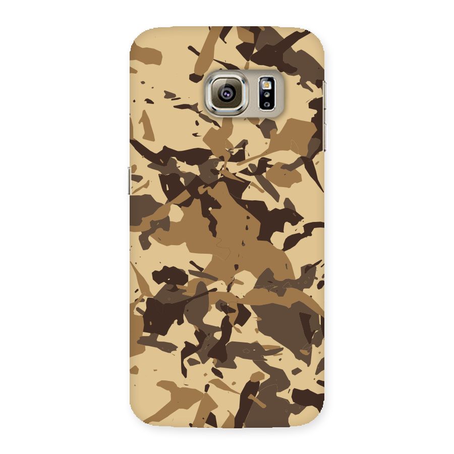Brown Camouflage Army Back Case for Samsung Galaxy S6 Edge